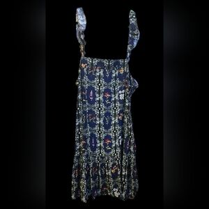 Floral Patterned Dress with Ruffle Straps